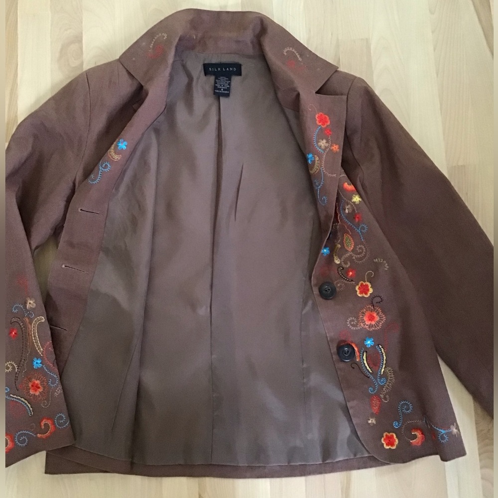 90s Unique Linen Jacket 🌸 - Picture 8 of 11